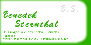 benedek sternthal business card